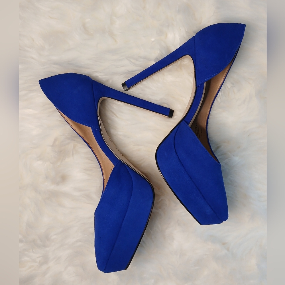 Gianni Bini Blue Suede Heels